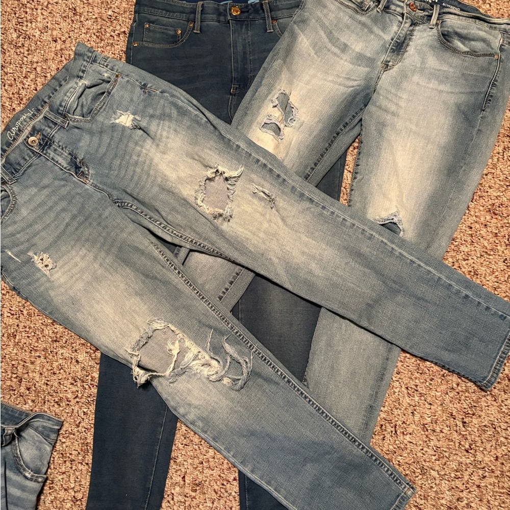3 pair of Womens Distressed Jeans for $40